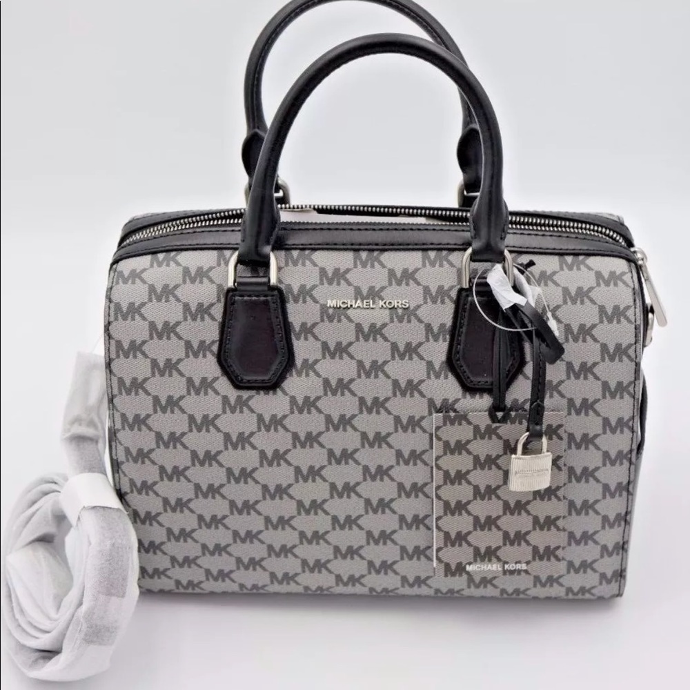 Grey Michael Kors Duffle Purse